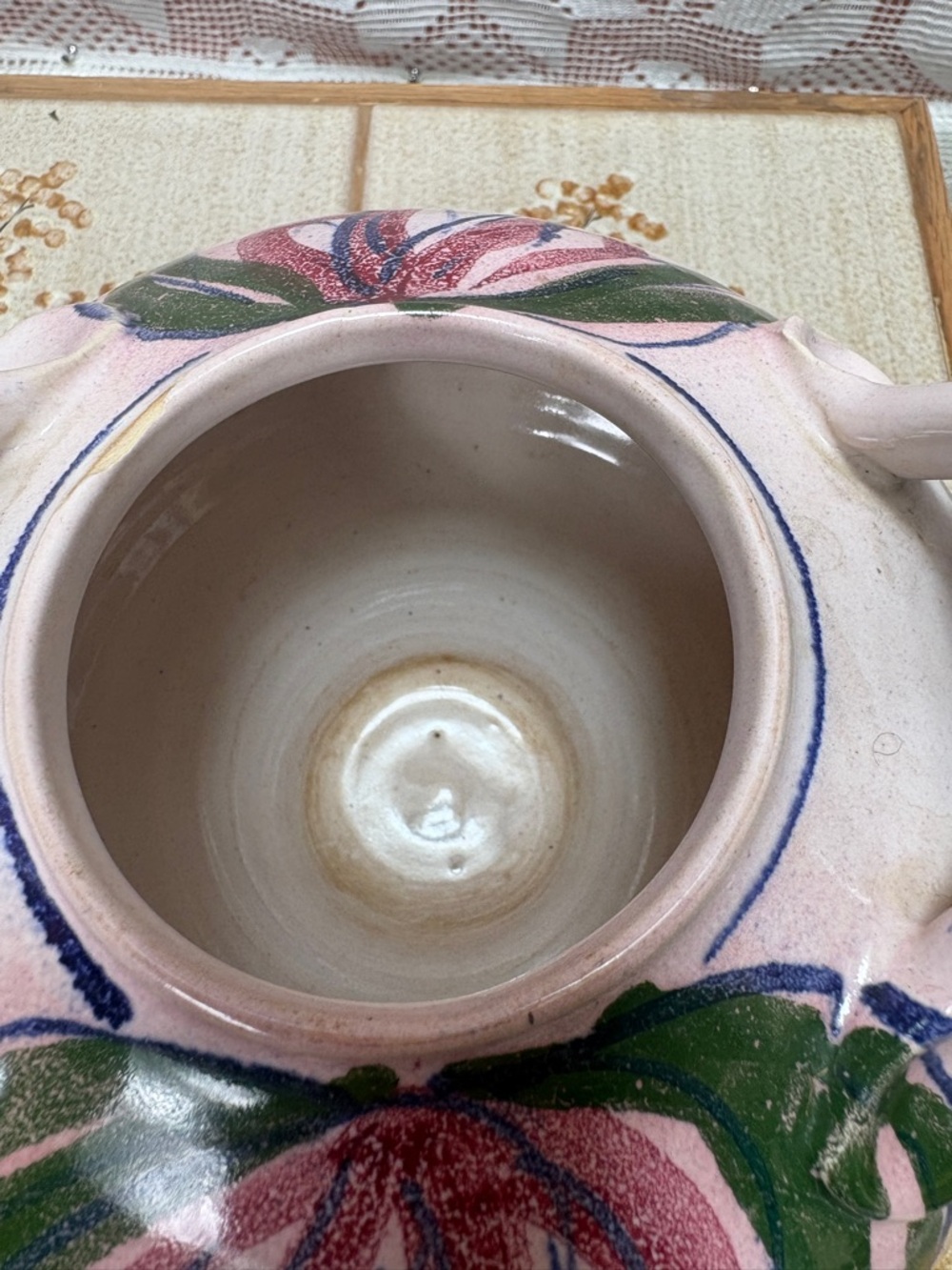 Goldie Sherman Studio Pottery Teapot Majolica Style Canada - Picture 10 of 14